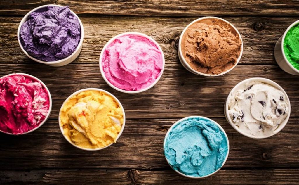 Natural Ice Cream menu