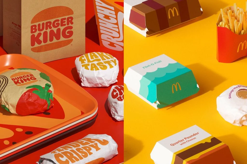 Food from McDonald's and Burger King