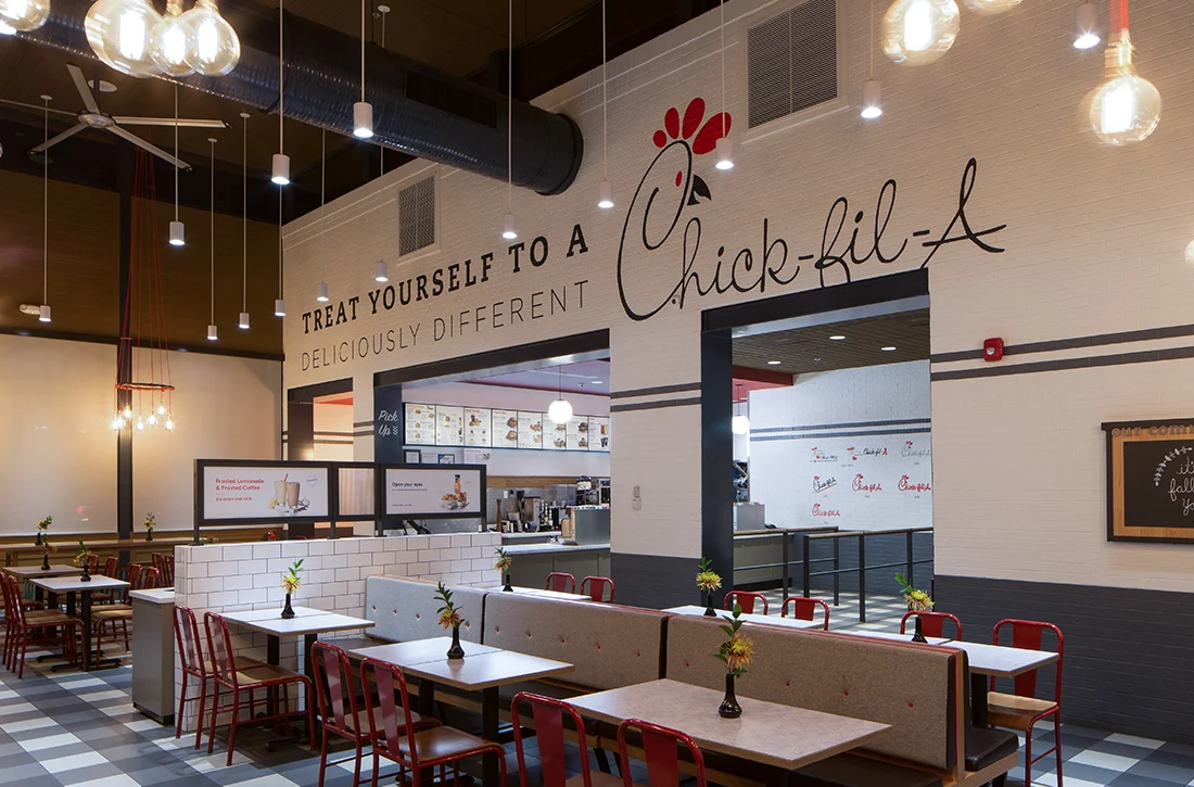 Chick Fil A interior decor