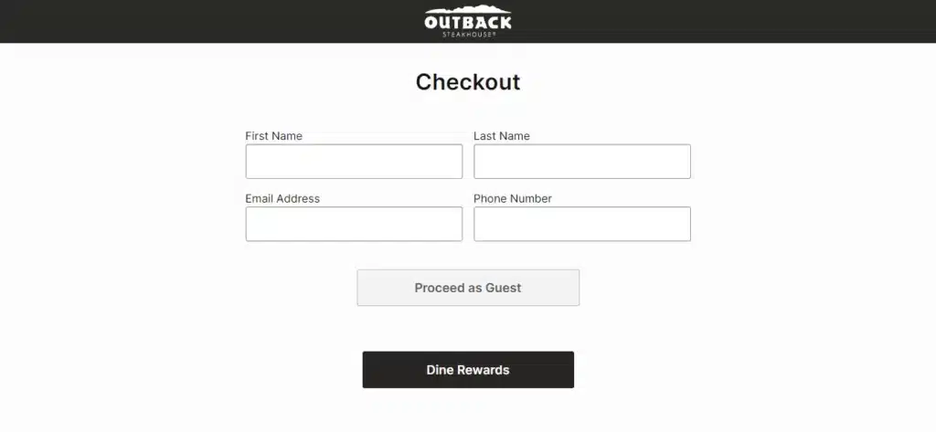 Outback Steakhouse Drinks Menu Personal Details