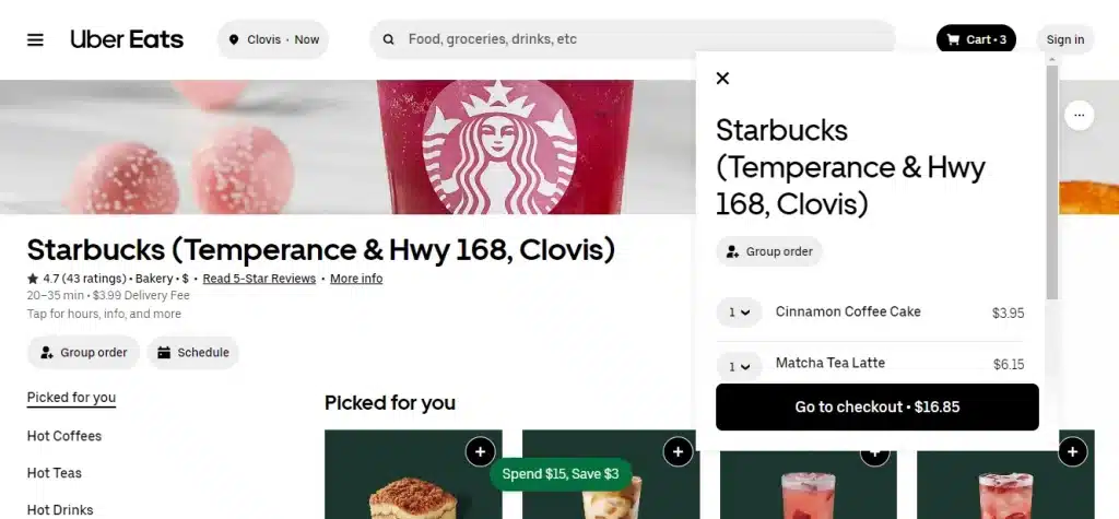 Starbucks Checkout