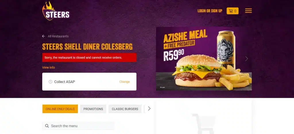 Steers Menu