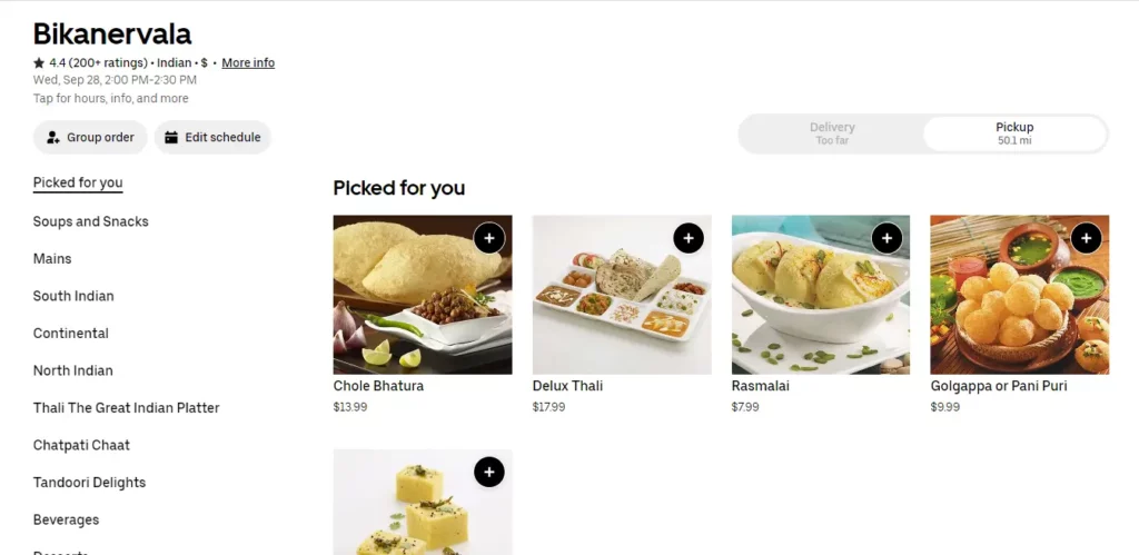 Bikanervala Menu
