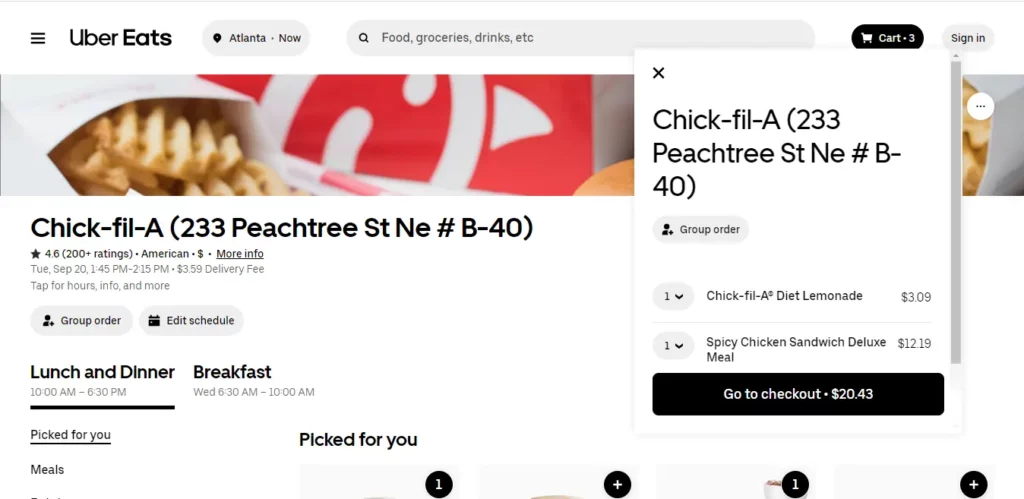 Chick-fil-A Checkout
