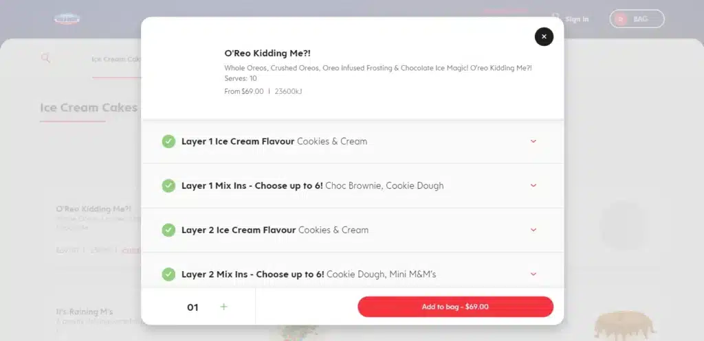 Cold Rock Ice Creamery Add To Cart