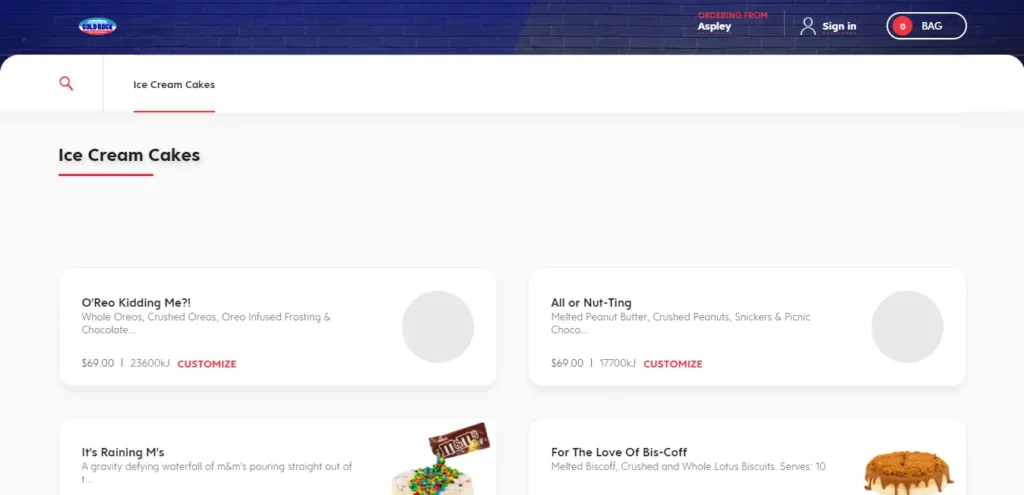 Cold Rock Ice Creamery Menu