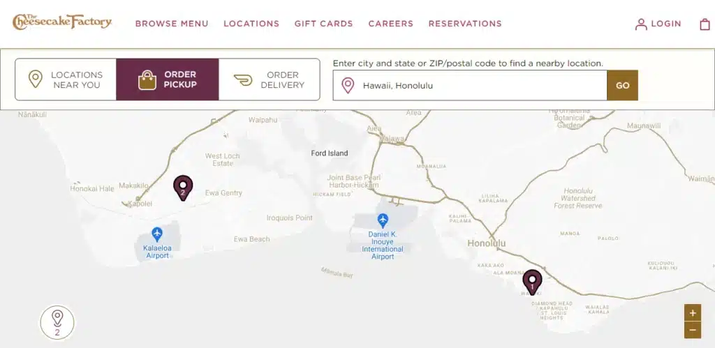 The Cheesecake Factory Location