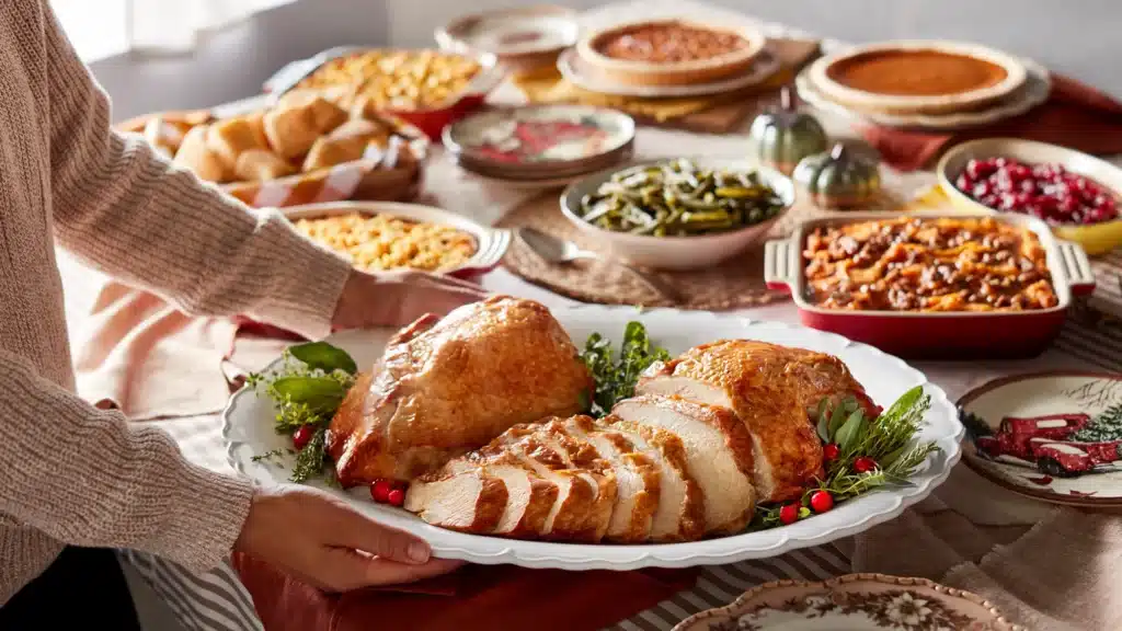 Heat and serve family meal to go