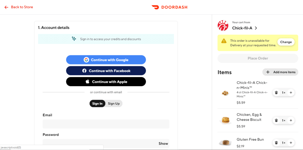 Chick-Fil-A gluten free Personal Details