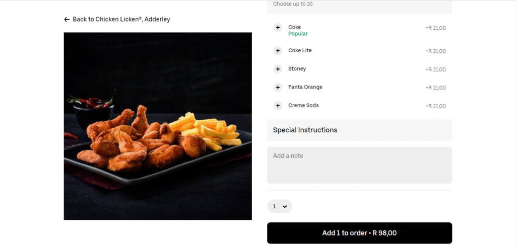 Chicken Licken Add To Cart