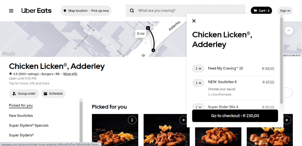 Chicken Licken Checkout