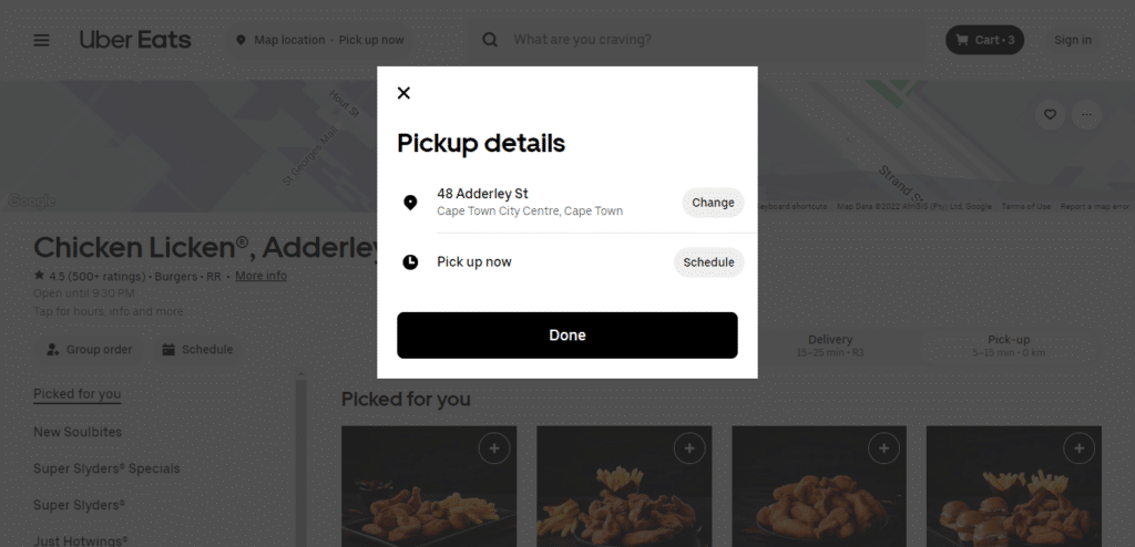 Chicken Licken Location
