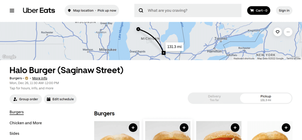 Halo Burger Ubereats