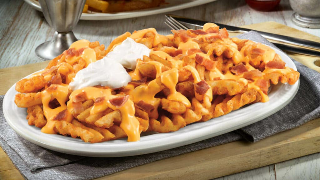 Loaded Chicken Waffle Fries