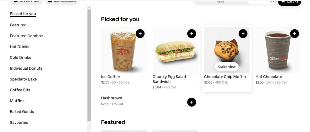 Coffee Time Menu
