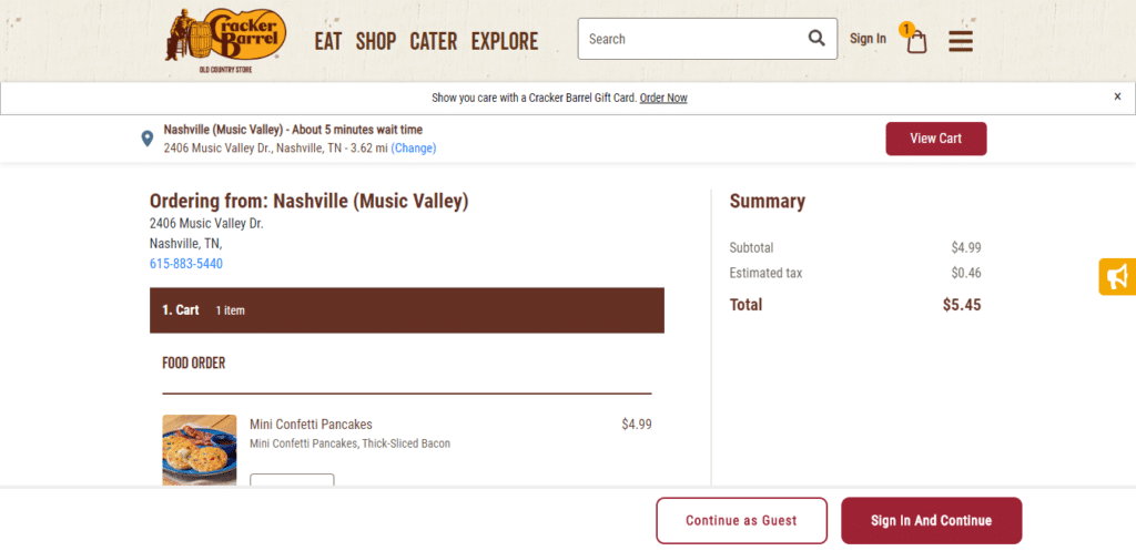 Cracker Barrel Kids Checkout