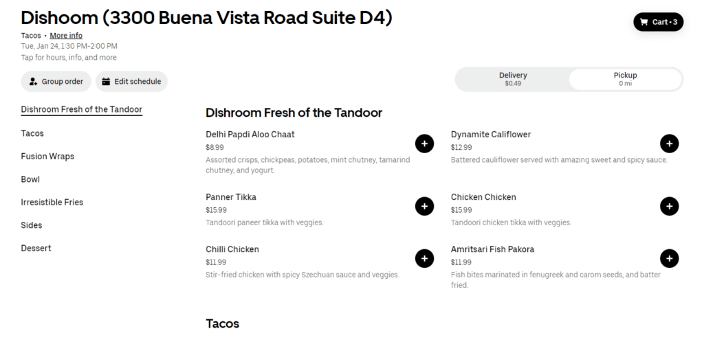 Dishoom Menu