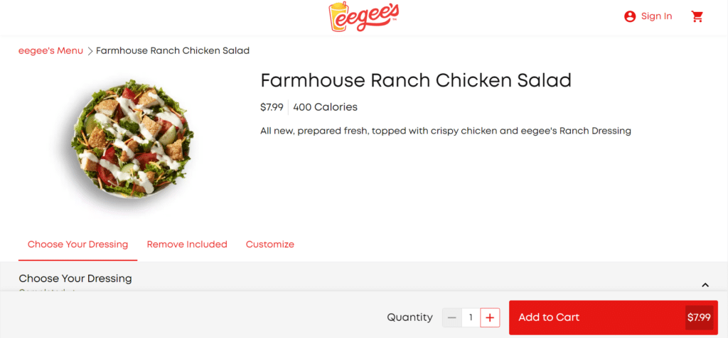 Eegee's Add To Cart