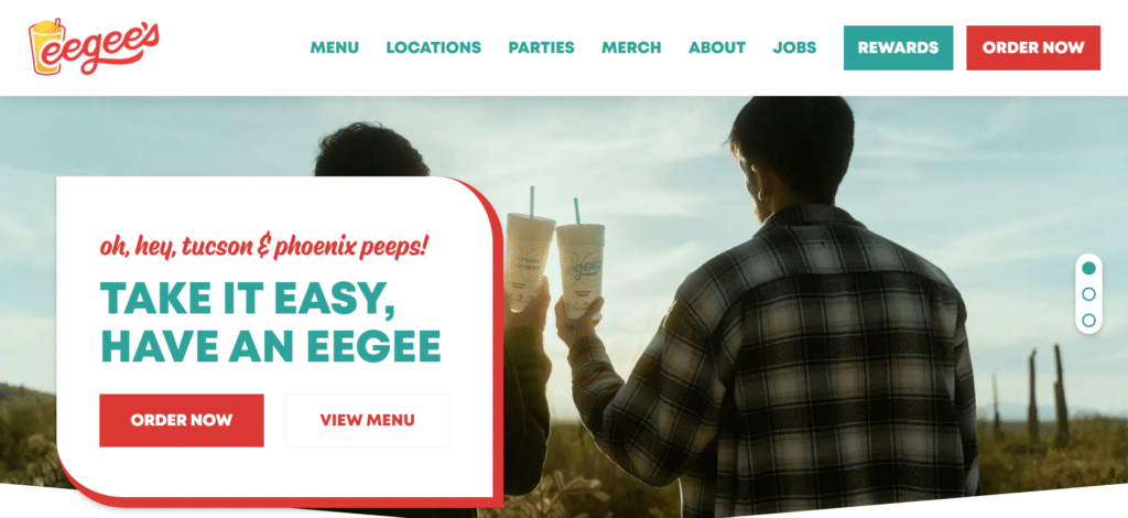 Eegee's official page