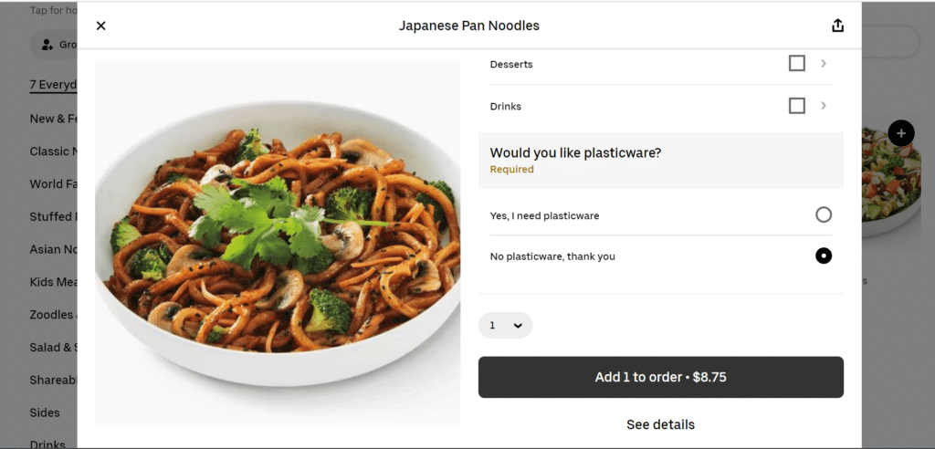 Noodles & Company Add To Cart