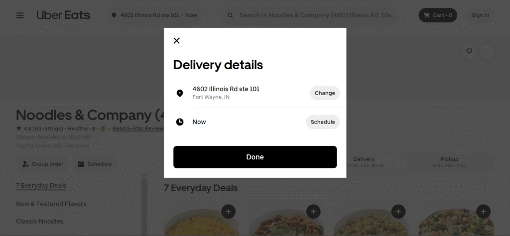 Noodles & Company Location