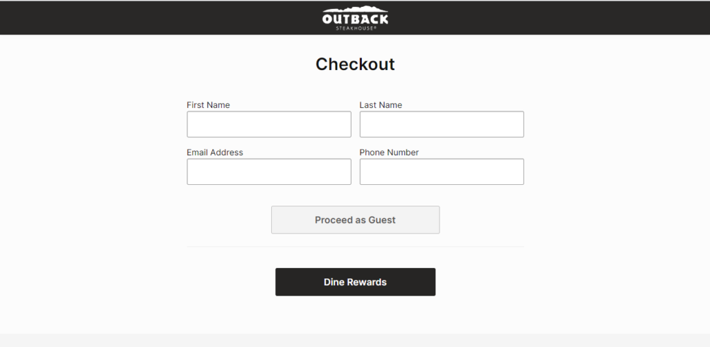 Outback Steakhouse Kids Menu Personal Details