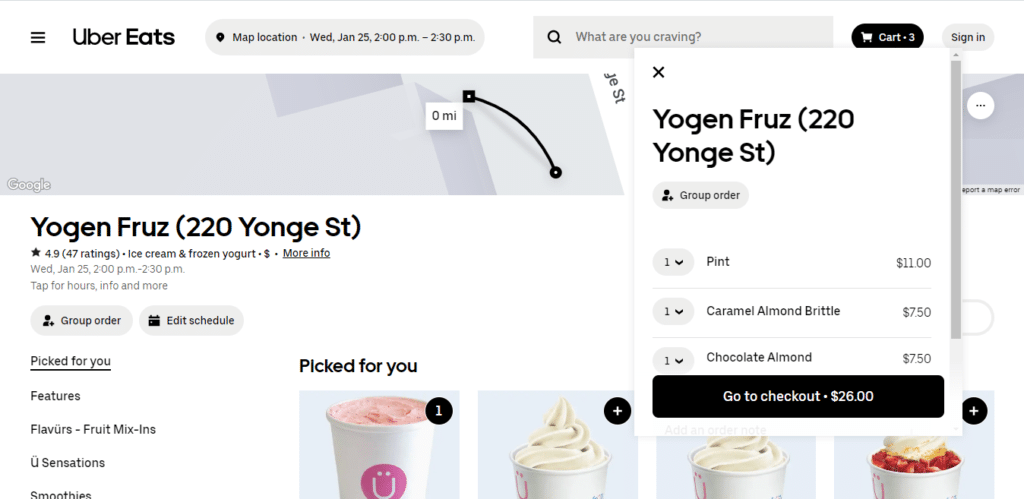 Yogen Fruz Checkout