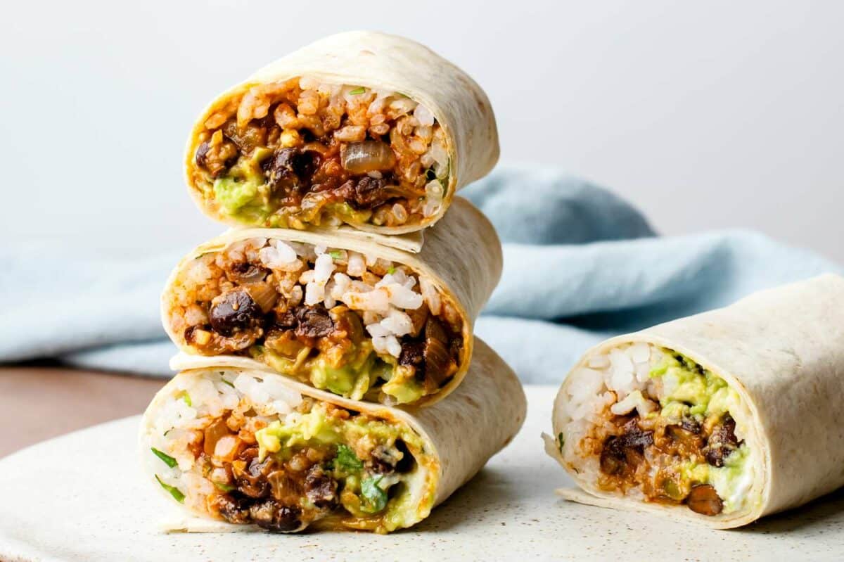 rice and bean burrito