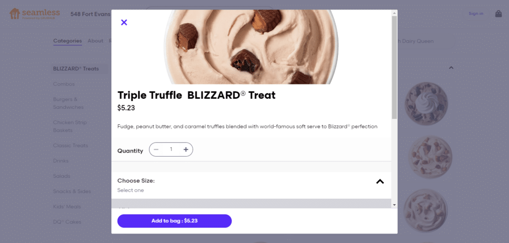Dairy Queen Add To Cart