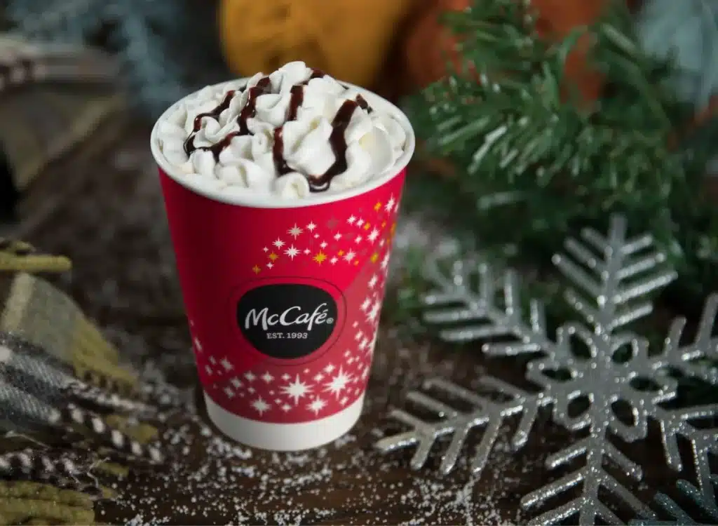 Peppermint Hot Chocolate In Red Cup