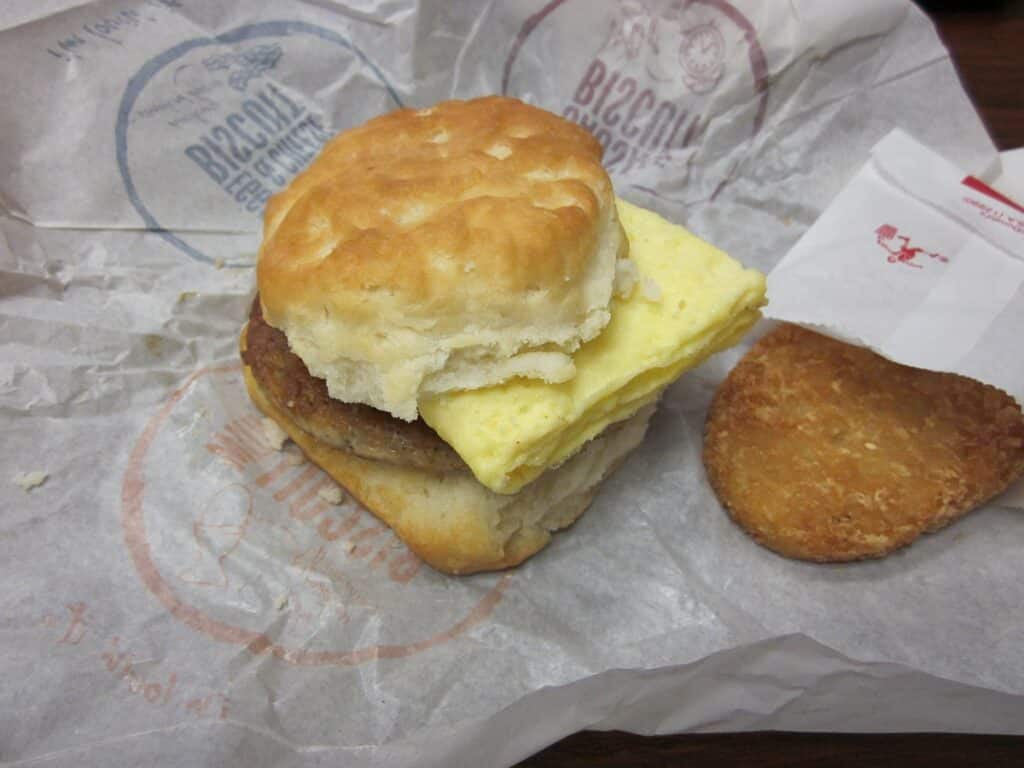 Sausage egg biscuit meal