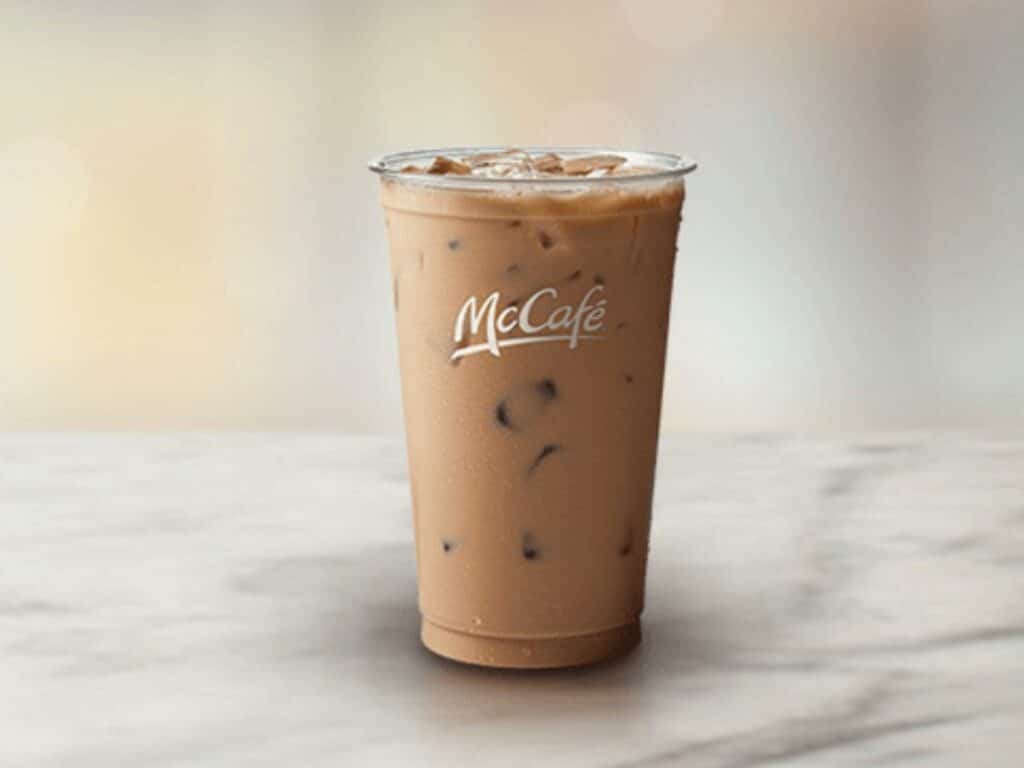 Iced caramel coffee