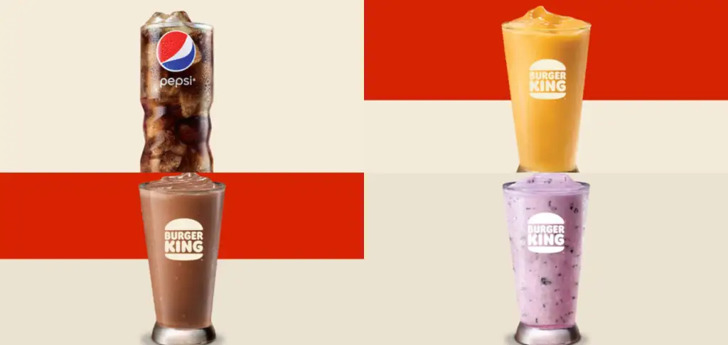 Burger King Drinks Menu Item Prices