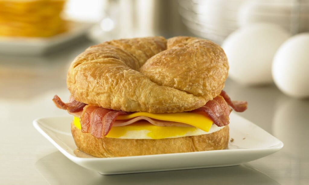 Ham, Egg And Cheese Croissan’wich