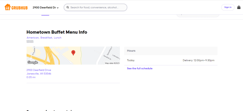 HomeTown Buffet Location