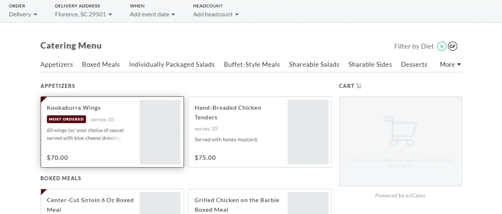 Outback Steakhouse Catering Menu