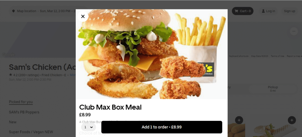 Sam's Chicken Add To Cart