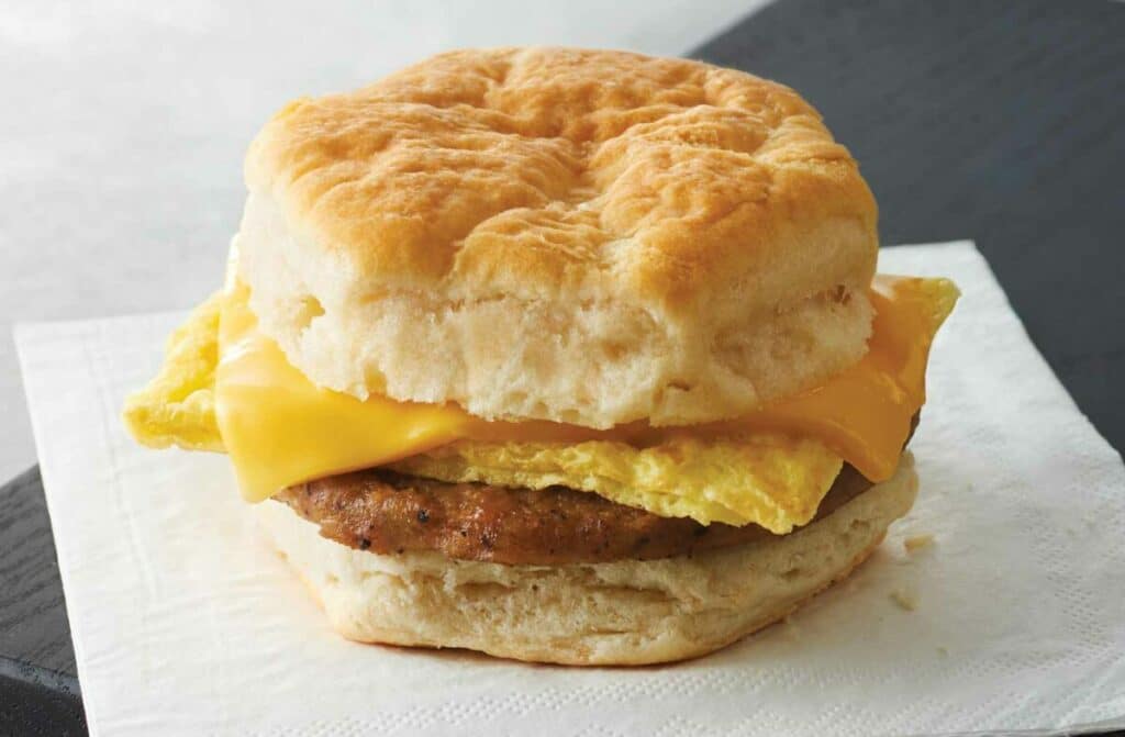 Sausage biscuit with Egg image