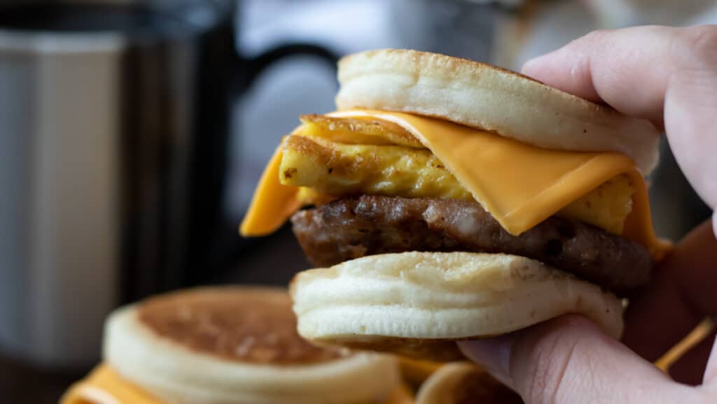 Sausage, egg and cheese McGriddle