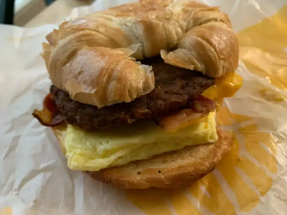 Bacon, Egg, & Cheese Croissan’wich