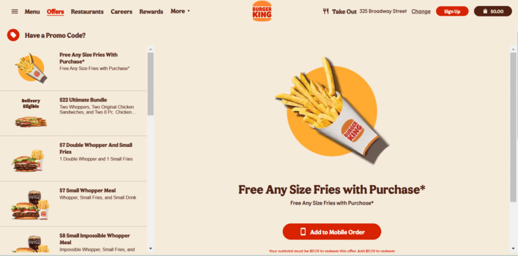 Burger King infographic