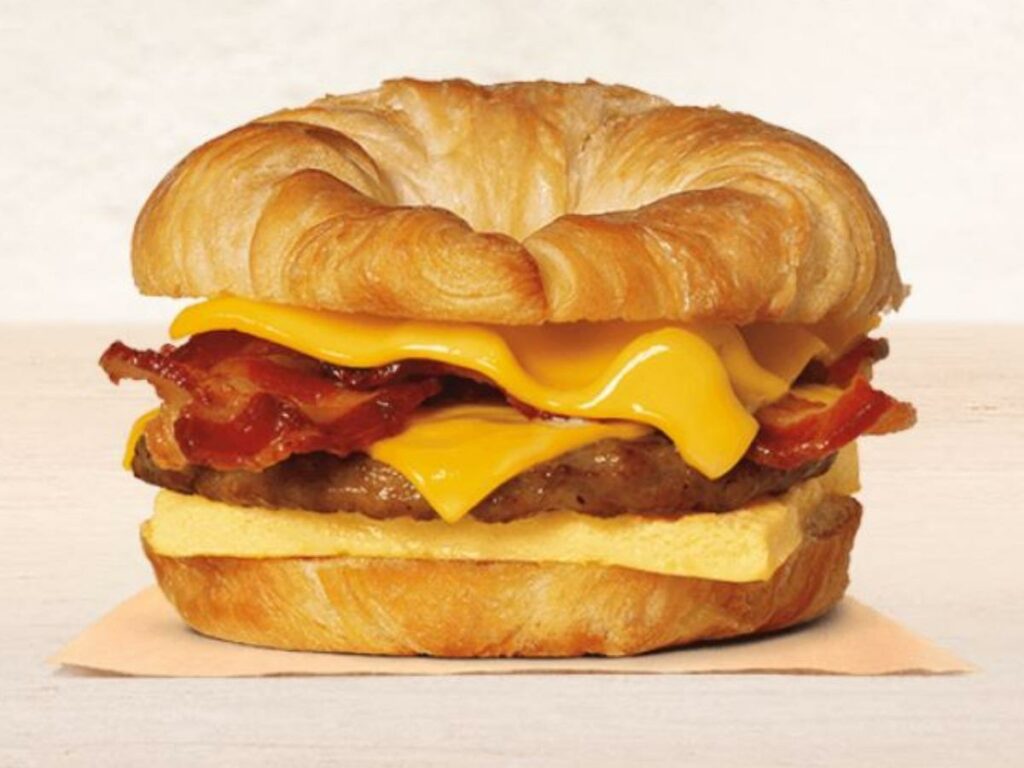 Double Croissan’wich With Sausage & Bacon