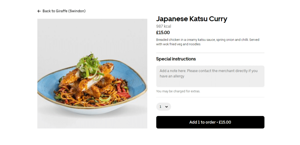 Giraffe Add To Cart