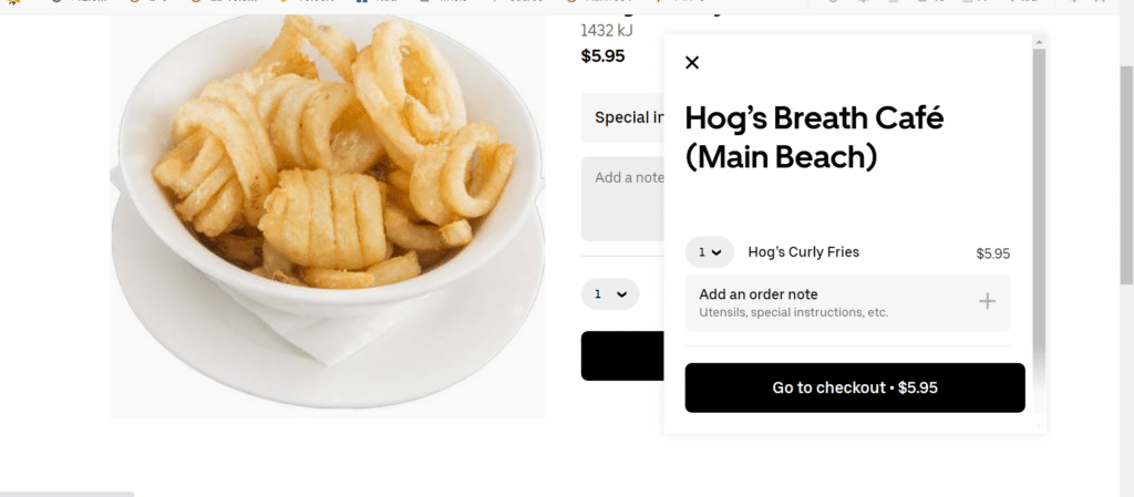 Hog's Breath Cafe checkout