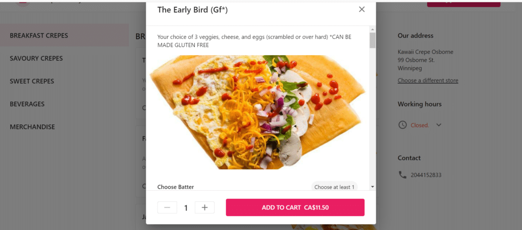 Kawaii Crepe add to cart