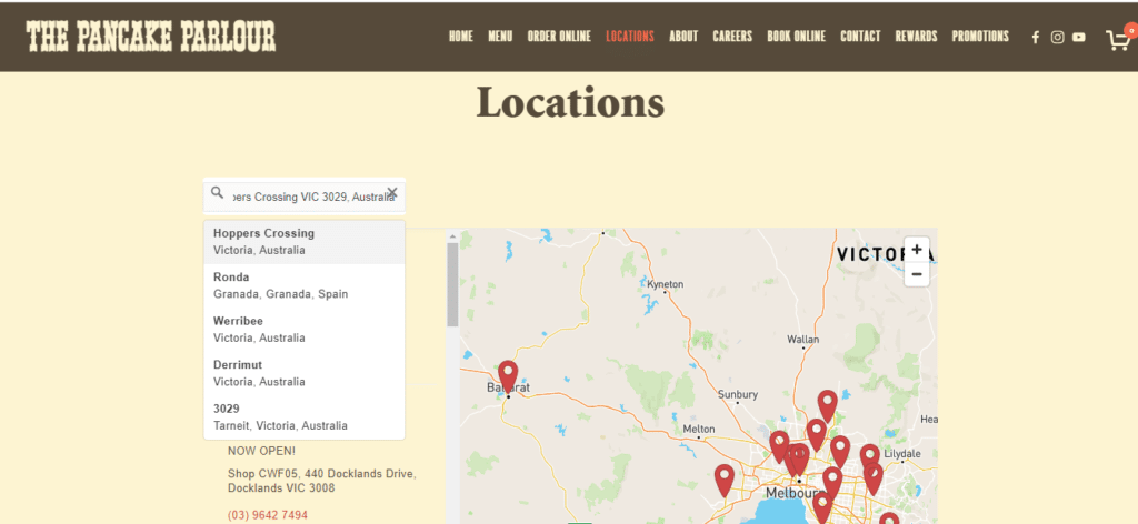 The Pancake Parlour Location