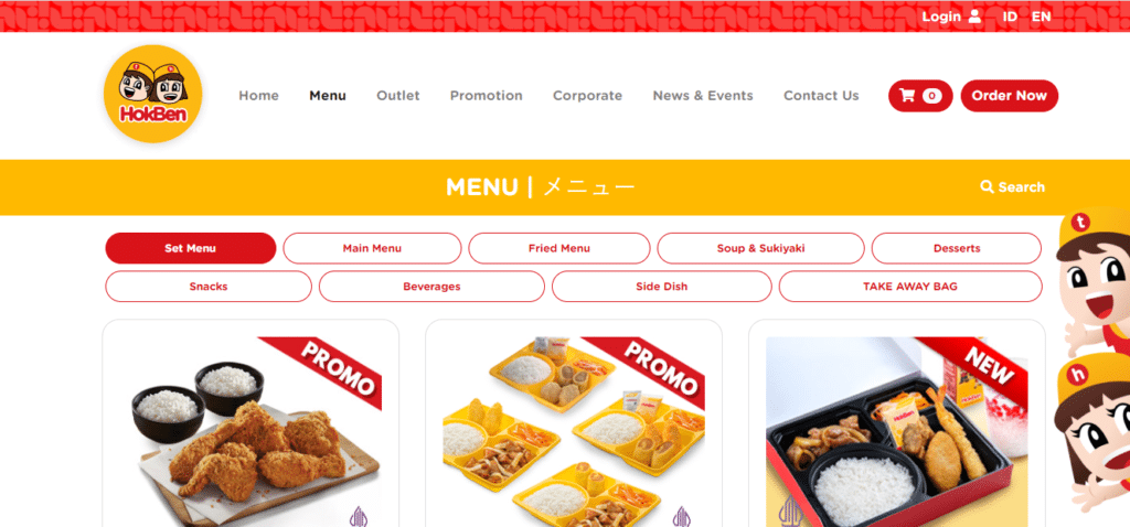 Hoka Hoka Bento Menu