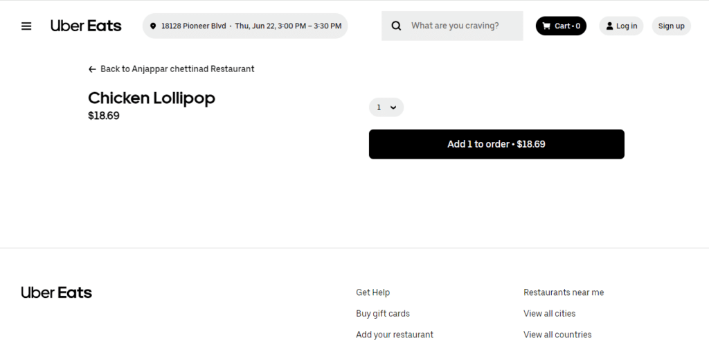 Anjappar Chettinad Restaurant Add To Cart