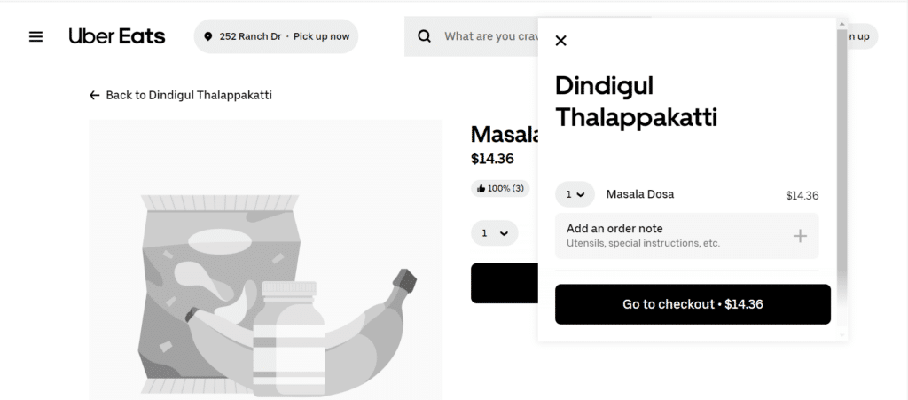 Dindigul Thalappakatti Restaurant Checkout