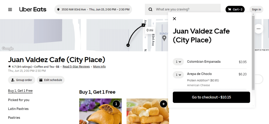 Juan Valdez Cafe Checkout